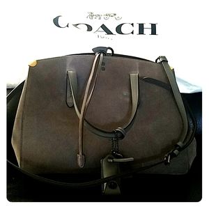 Coach Gray Cooper Carryall Suede